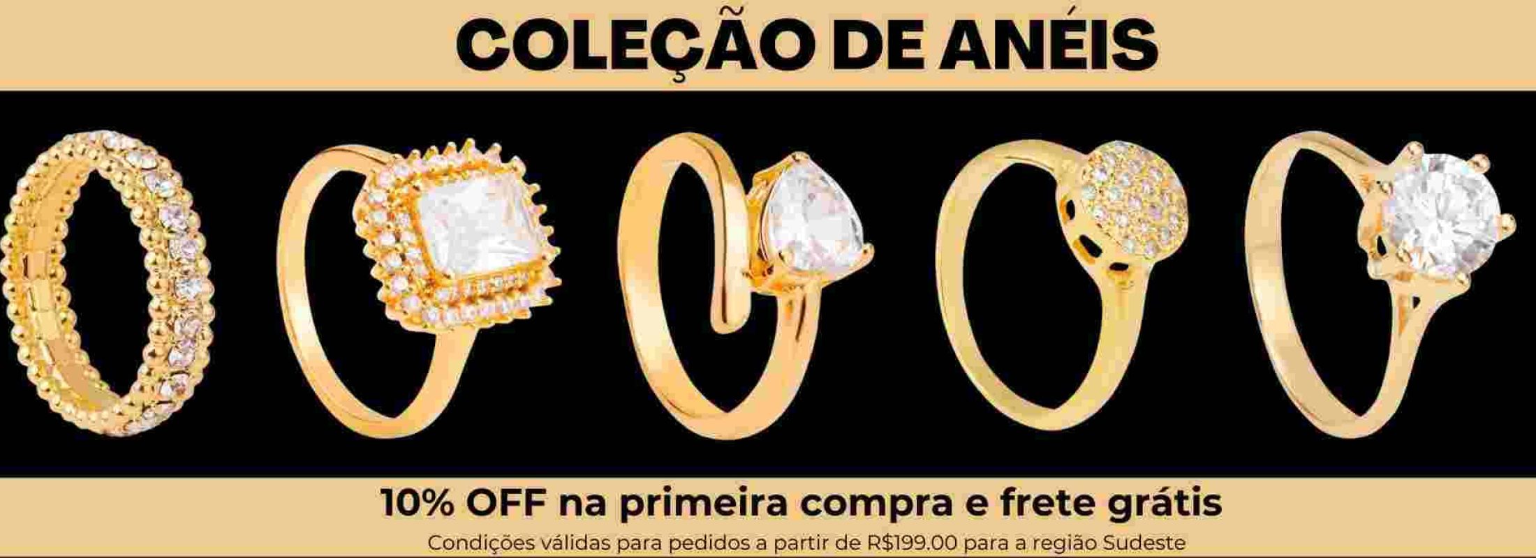 coleção de anéis leve